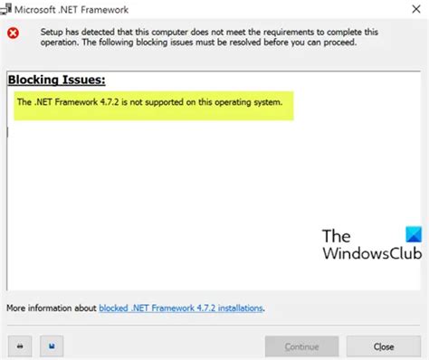 net framework 4.8 1 not supported on this operating system